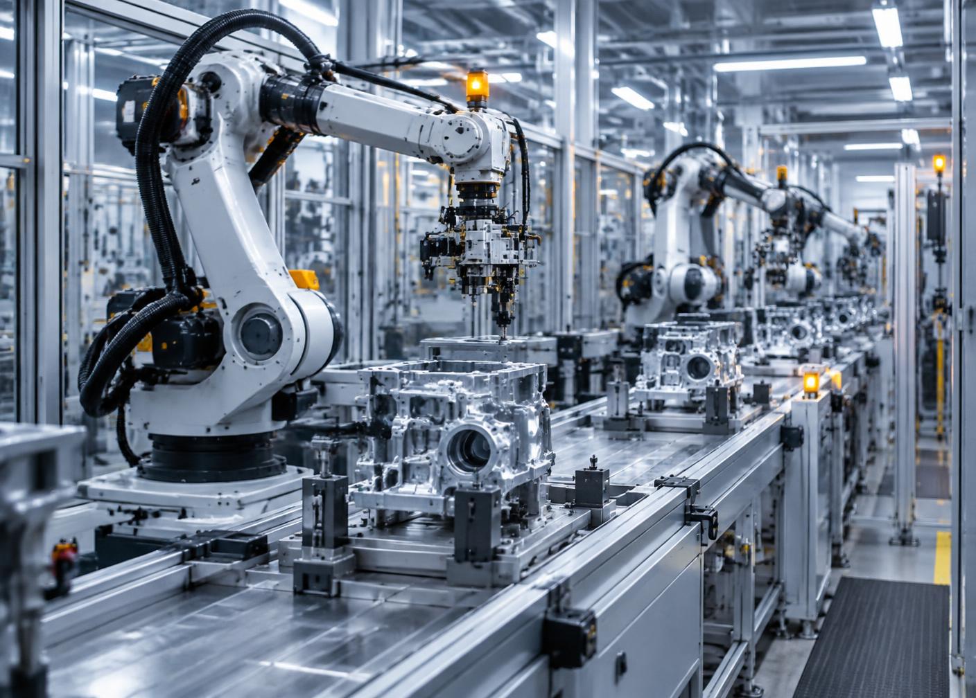 Automated industrial production line